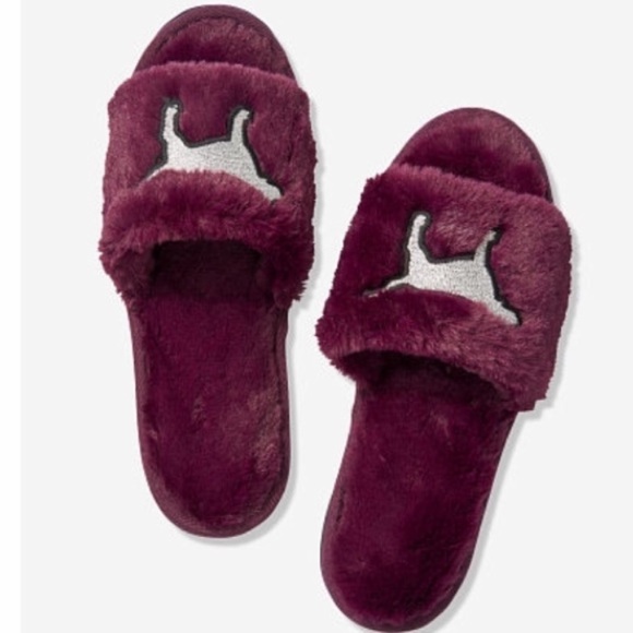 PINK VICTORIA’S SECRET SLIPPERS SZ MED - Picture 3 of 3